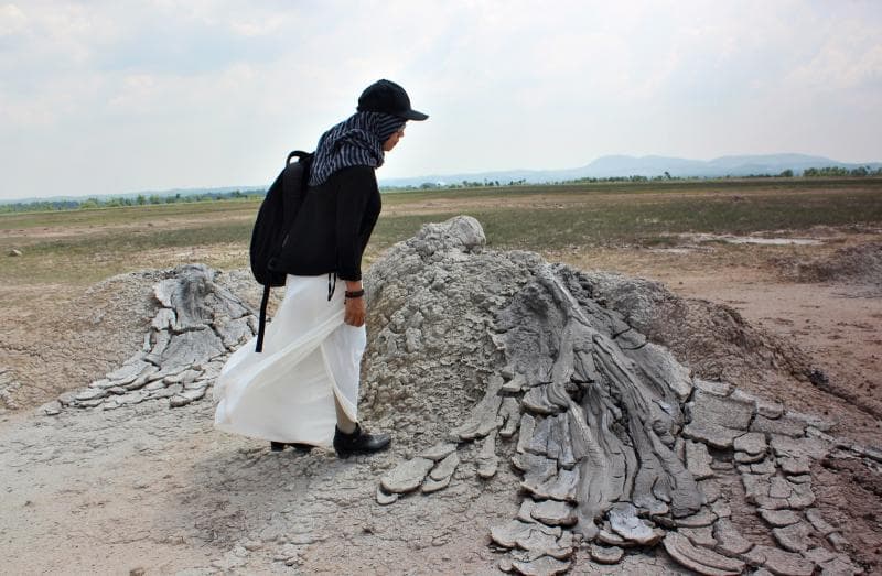 Bekas erupsi lumpur cair di Oro-Oro Kesongo, Desa Gabusan, Kecamatan Jati, Kabupaten Blora. (Blorakab)&nbsp;