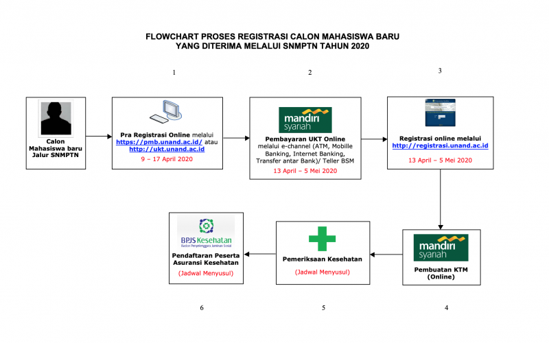 Alur registrasi maba di Unand. (Pmb.unand.ac.id)<br>
