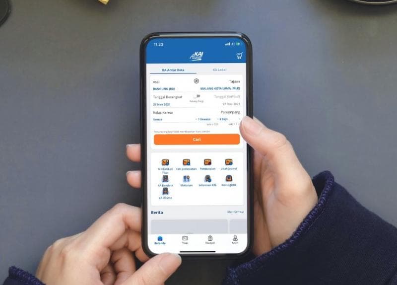 Ilustrasi: Beli tiket kereta cepat KCIC bisa di app KAI Access. (KAI)