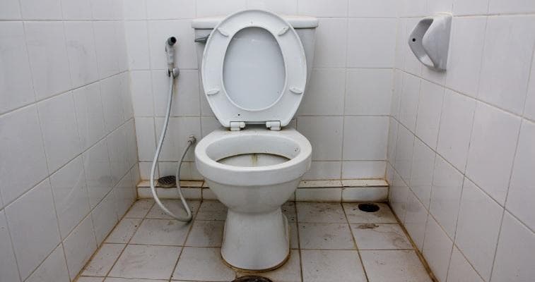 Toilet mampet dan berbau nggak sedap. (Calmic)