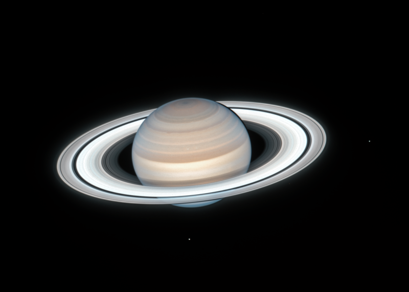 Ilustrasi: Cincin yang dimiliki Saturnus terdiri atas bongkahan es dan batu yang diselimuti debu. (Hubblesite)