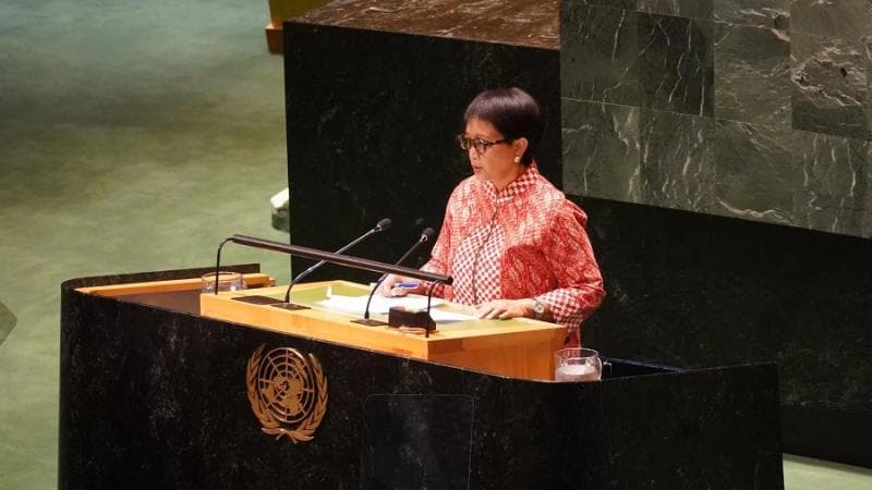 Menlu Retno Marsudi memastikan Indonesia menuntut Israel diseret ke Pengadilan Internasional. (Kemlu.go.id)