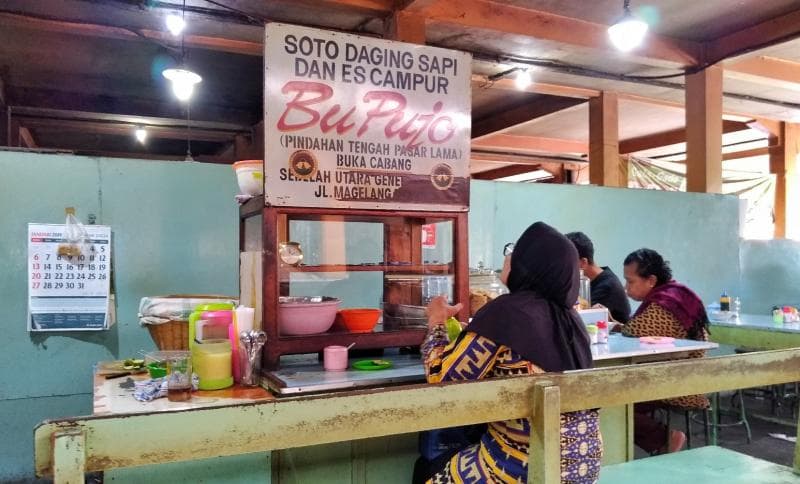Lokasi Warung Soto Bu Pujo di Pasar Beringharjo. (Jetranirezadias.com)
