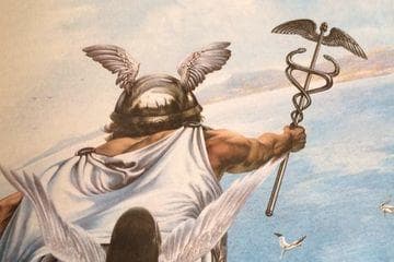 Tongkat Hermes (Caduceus) kerap diasosiasikan dengan bidang kedokteran. (Classical Wisdom)