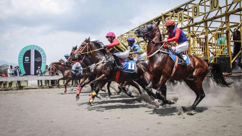 Balap kuda di arena pacuan kuda Tegalwaton Kabupaten Semarang. (Kompasiana/Jonas Elroy Aditama)