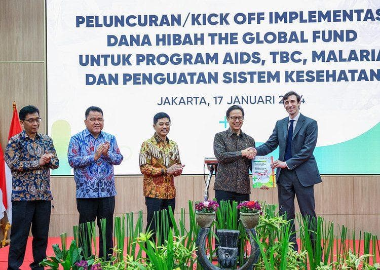 Acara&nbsp;peluncuran dana hibah ini dilaksanakan di Auditorium dr Herman Susilo Direktorat Jenderal Pelayanan Kesehatan, Hang Jebat, Jakarta pada Rabu (17/1/2024). (dok. Kemenkes)