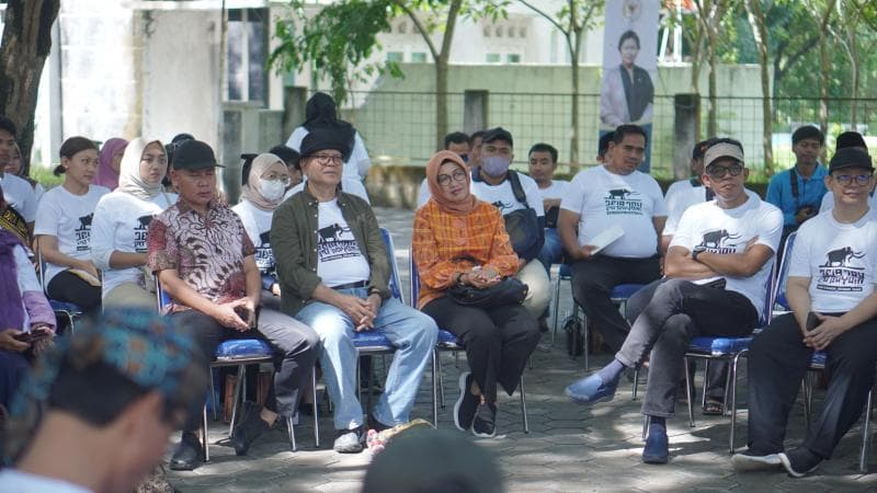 Antusiasme para peserta Jelajah Patiayam dalam menyimak pemaparan Wakil Ketua MPR RI Lestari Moerdijat, Sabtu (20/1).&nbsp;