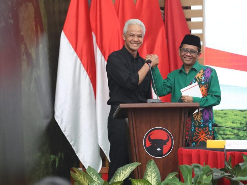 Mahfud MD maju dengan Ganjar Pranowo dalam Pemilu 2024. (Medcom)