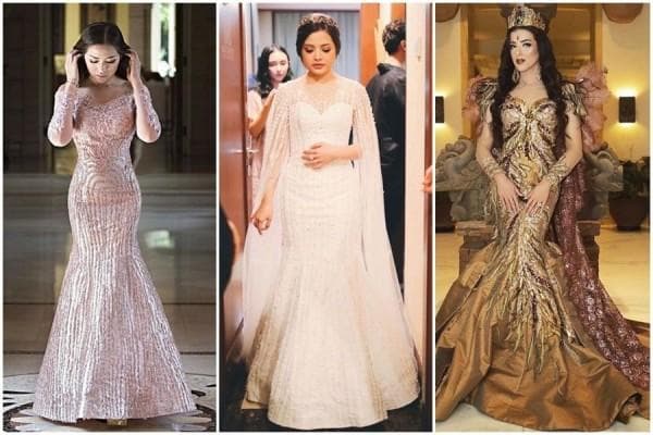 Berbagai inspirasi gaun pengantin model mermaid. (via IDN times)