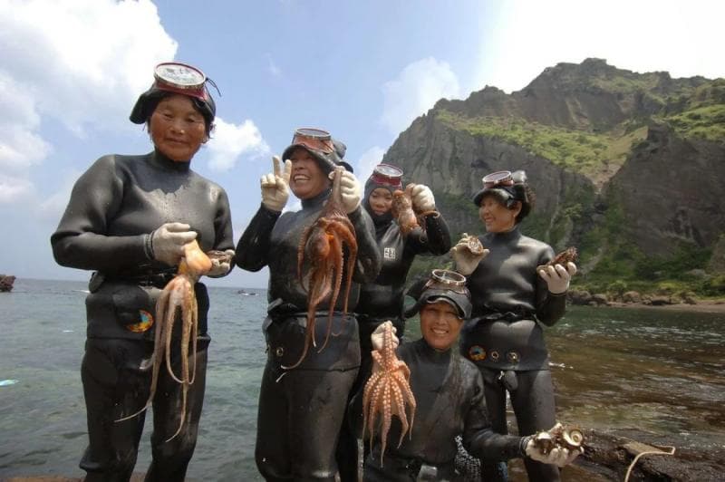Para haenyeo, perempuan penyelam di Pulau Jeju. (Naturaselection)