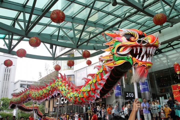 Liong atau tarian naga. (Tribunnews)