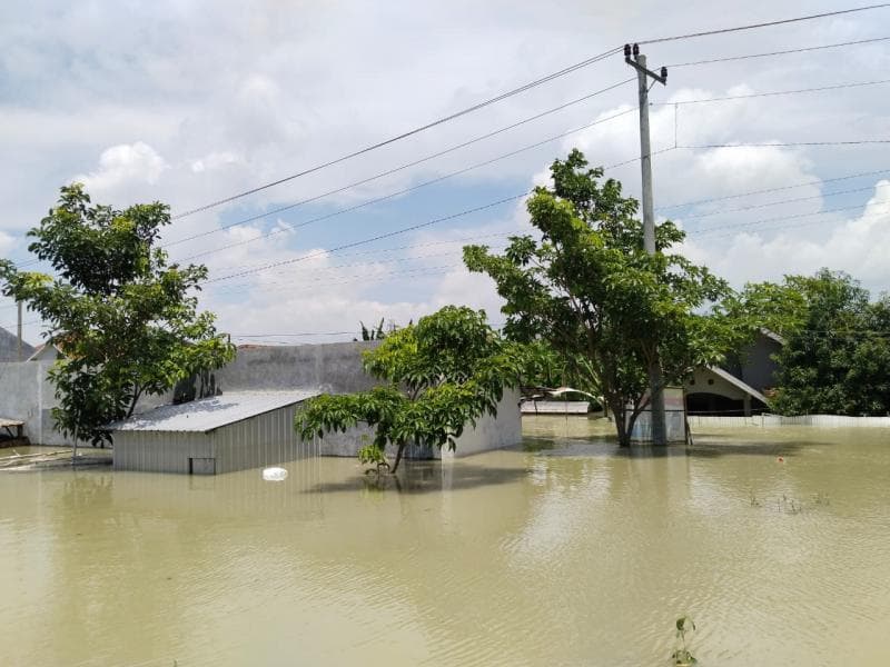 Kondisi salah satu pemukiman di Kabupaten Demak yang terendam banjir. (Inibaru.id/ Ayu Sasmita)