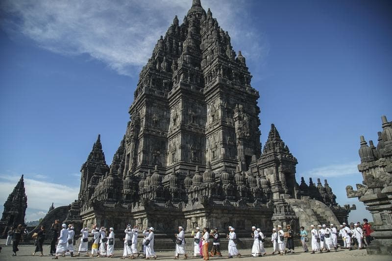 Candi Prambanan tutup pada Hari Raya Nyepi 2024 pada Senin (11/3/2024) nanti. (Medcom/Antara/Hendra Nurdiyansyah)