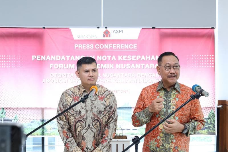 Nota Kesepahaman antara OIKN dengan ASPI menandai komitmen bersama untuk mengintegrasikan inovasi dan keahlian ke dalam perencanaan dan pengembangan wilayah di IKN. (Humas Otorita IKN)