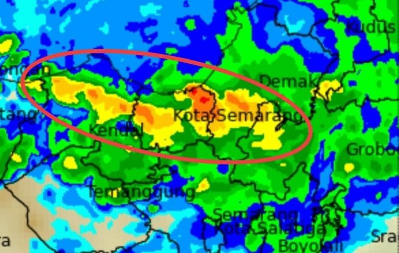 Semarang Banjir, Efek Terkena Squall Line alias 'Jalan Tol Hujan'?