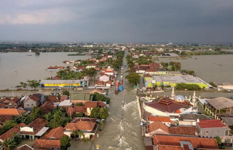 Banjir kembali melanda wilayah Pantura, khususnya di Demak dan Kudus yang cukup luas dan dalam. (Antara/Aji Styawan)