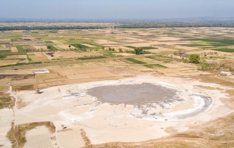 Bledug Cangkring yang ada di Grobogan, Jawa Tengah. (Oystein Lund Andersen)