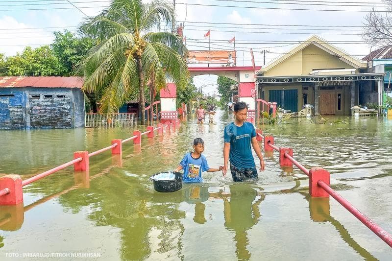 Sudah dua pekan berlalu, banjir di pantura Demak belum juga surut. (Inibaru.id/ Fitroh Nurikhsan)