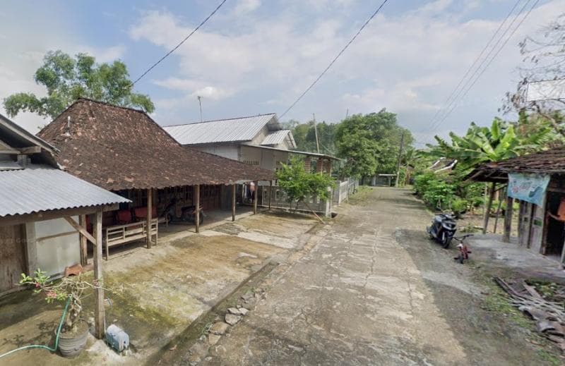 Dusun Borangan di Sragen, namanya bermakna ranjau. (Google Street View)