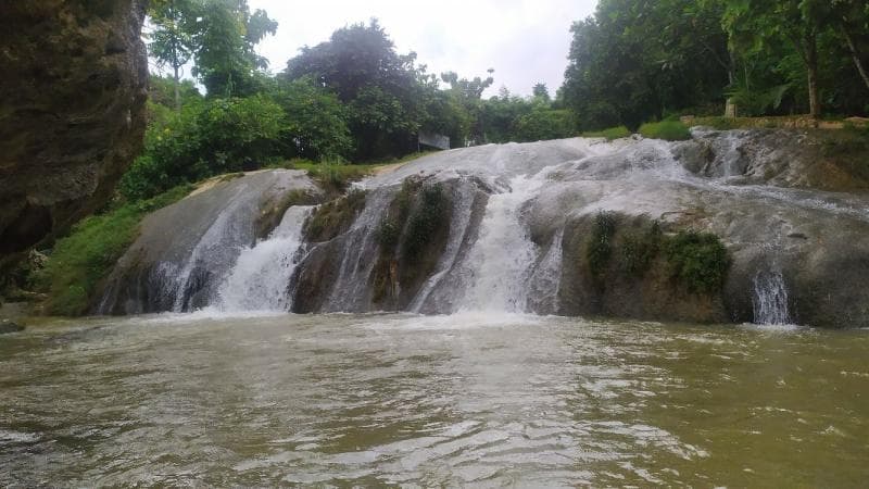 Air terjun Lorotan Semar di Pati. (Joglojateng/Achwan Ahadi)
