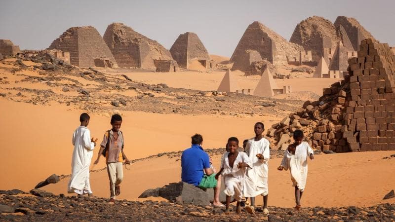 Jumlah piramida di Sudan lebih banyak dari yang ada di Mesir. (Bbc/Vivien Cumming)
