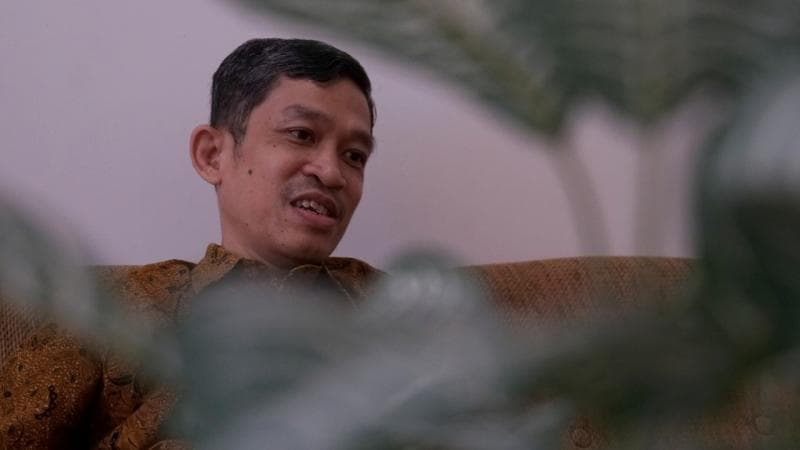 Dr Fahruddin Faiz, ahli filsafat dari Universitas Islam Negeri Sunan Kalijaga Yogyakarta. (Kumparan/Fanny Kusumawardhani)