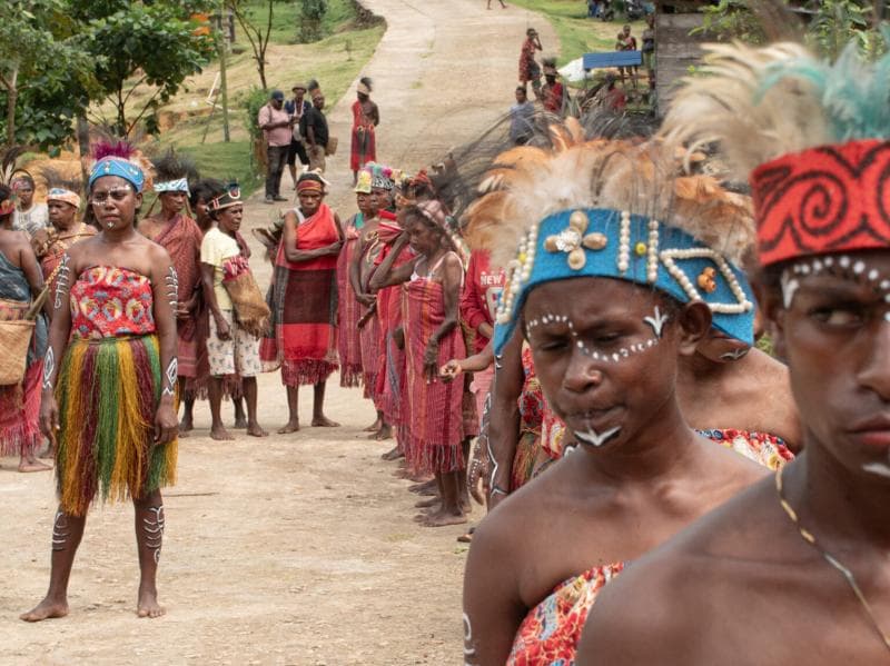 Masyarakat adat Papua memperjuangkan kelestarian alam dari pembentukan perkebunan kelapa sawit. (X/projectm_org)