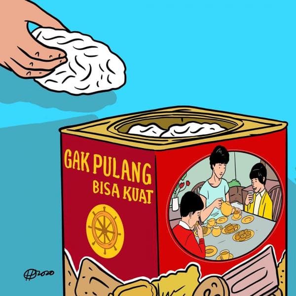 Kaleng biskuit legendaris yang kadang berisi rengginang.&nbsp;(Instagram/harimerdeka)