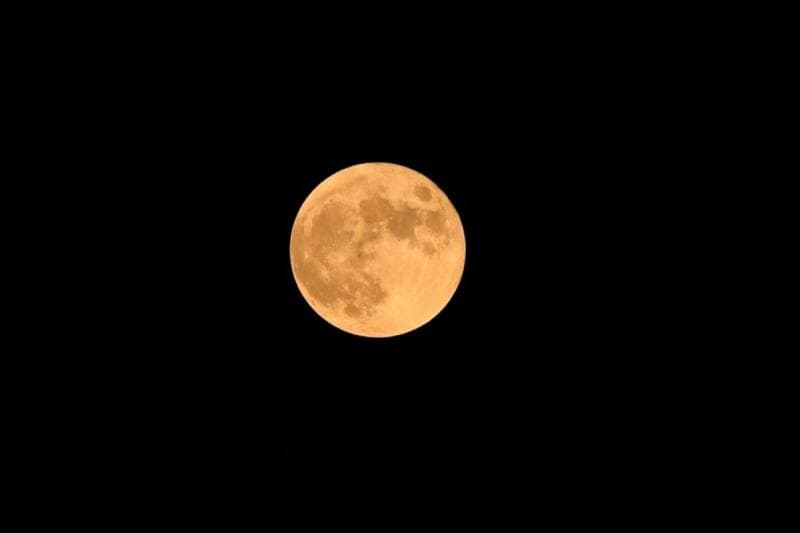 Fenomena alam strawberry moon akan bisa dilihat di Indonesia. (Xinhua/Shadati)