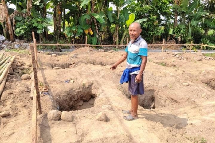 Lokasi penemuan arca ganesha di Sleman. (Kumparan/Arfiansyah Panji Purnandaru)