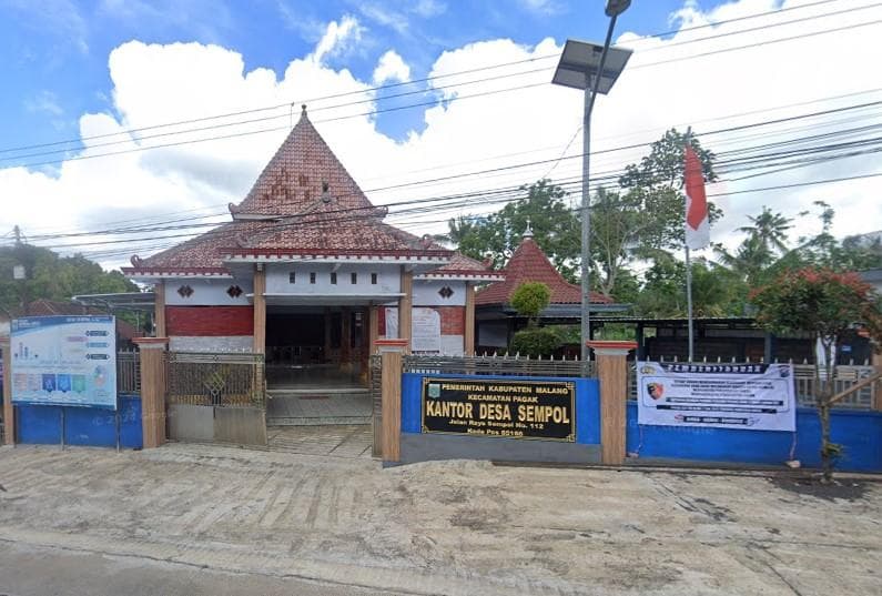 Desa Sempol di Kecamatan Pagak, Kabupaten Malang, asal jajanan sempolan. (Google Street View)