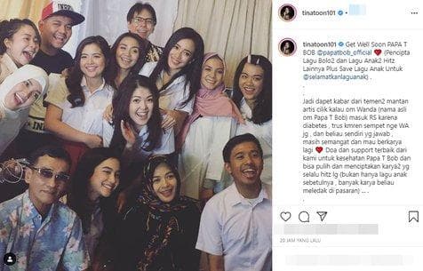 Doa Tina Toon untuk Papa T Bob. (Instagram(@tinatoon101)