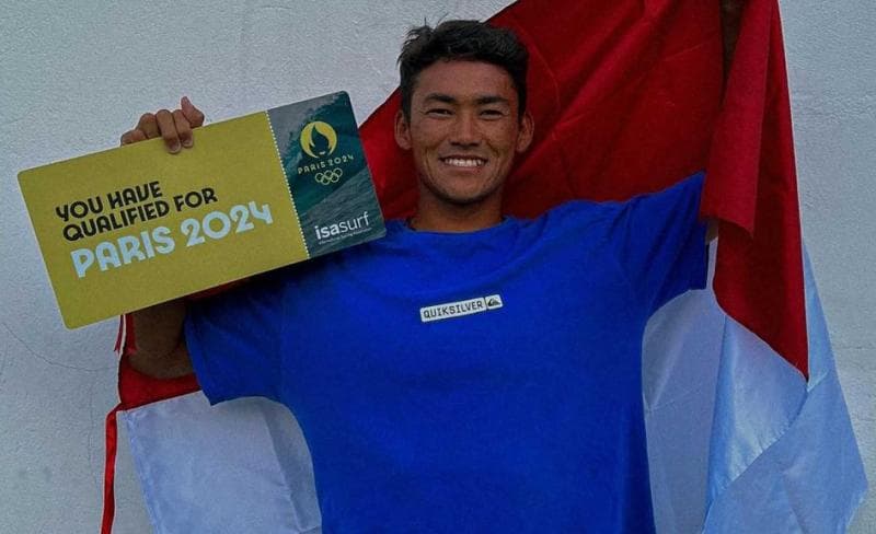 Atlet selancar Indonesia Rio Waida bakal tampil di Olimpiade Paris 2024. (Ig/Rio Waida)