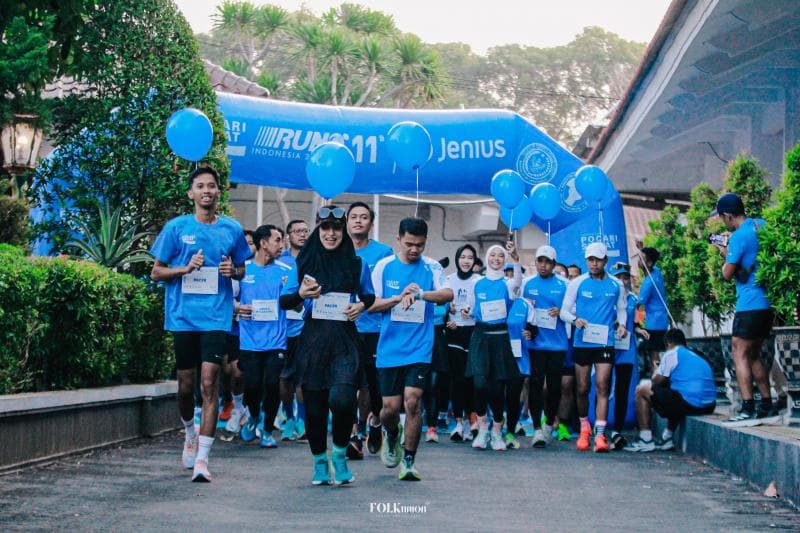 Kegembiraan di wajah para pelari di acara Pocari Sweat Virtual Run 2024 di Kota. (Dok. Pati Playon)