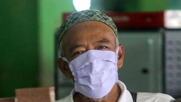 Penggunaan masker kain (Antara/Anindira Kintara)
