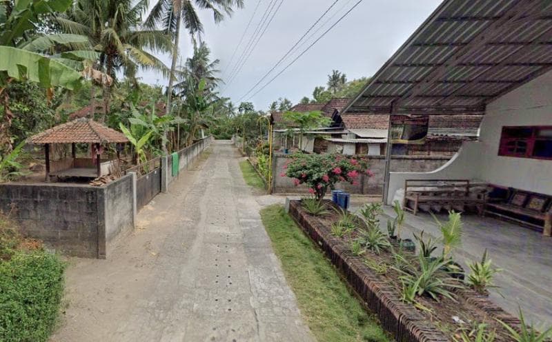 Dusun Piring II berlokasi dekat dengan Pantai Goa Cemara, Bantul. (Google Street View)