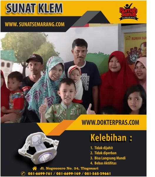 Berikut adalah kelebihan khitan klamp. (Dok. Rumah Sunat Semarang)<br>