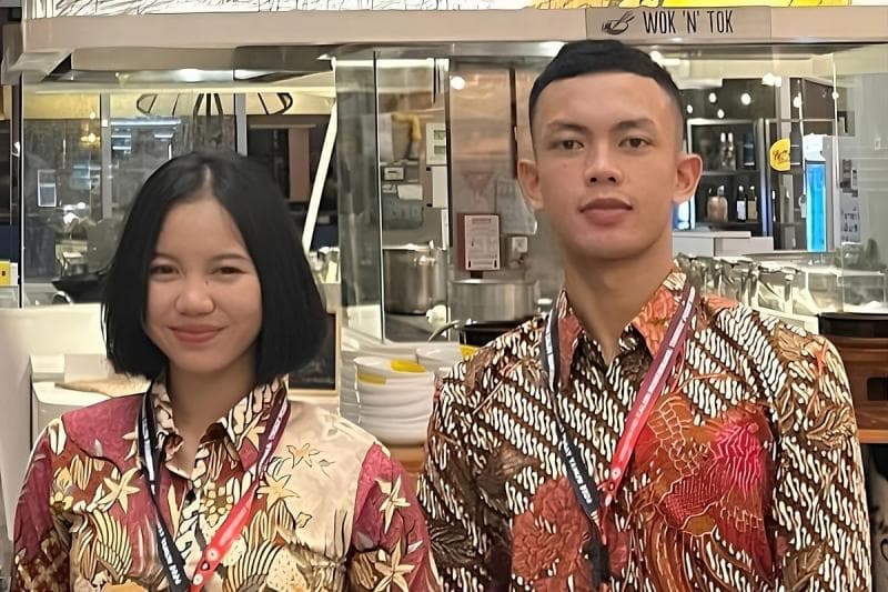 Glenys Lalita Aksari dan Akmal Faiz Ali Khadafi merupakan siswa yang lolos menjadi anggota paskibraka di IKN (Humas Pemprov)