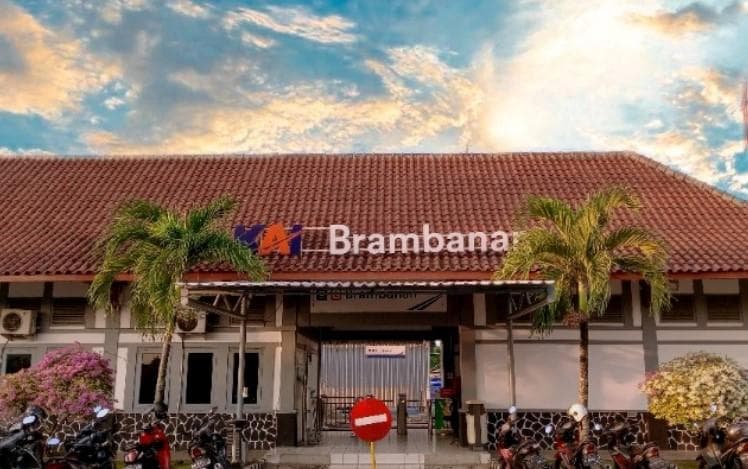 Stasiun Brambanan di Prambanan, Klaten. (Googleuser/Heri Klender)