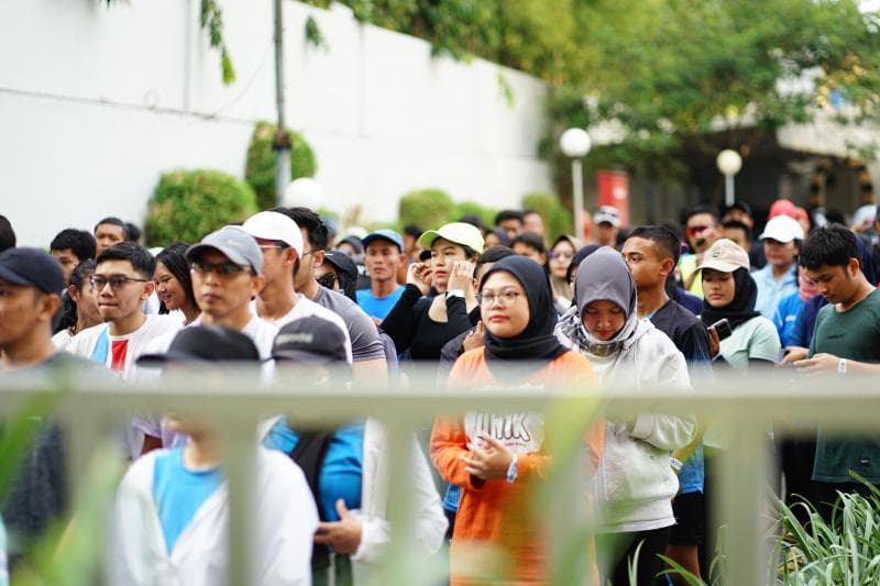 Ratusan pelari bersiap mengikuti Shakeout Run yang diadakan oleh Pati Playon berkolaborasi dengan TBC Pati Runners.&nbsp;(Dok Umar Shobirin)