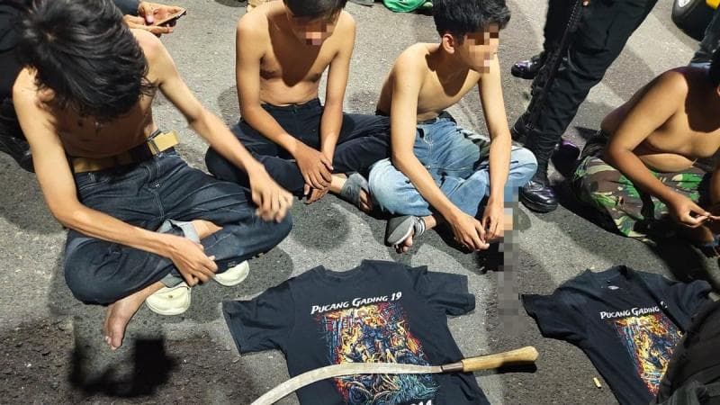 Sejumlah anggota gangster ditangkap di Kota Semarang. (Voi/Dok Polda Jateng)