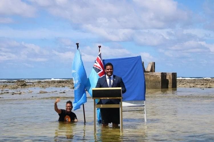 Pemerintah Tuvalu sudah berkali-kali memperingatkan dampak yang bakal mereka rasakan jika perubahan iklim dibiarkan. (Courtesy Tuvalu's Ministry of Justice, Communication and Foreign Affairs via Reuters/as.)