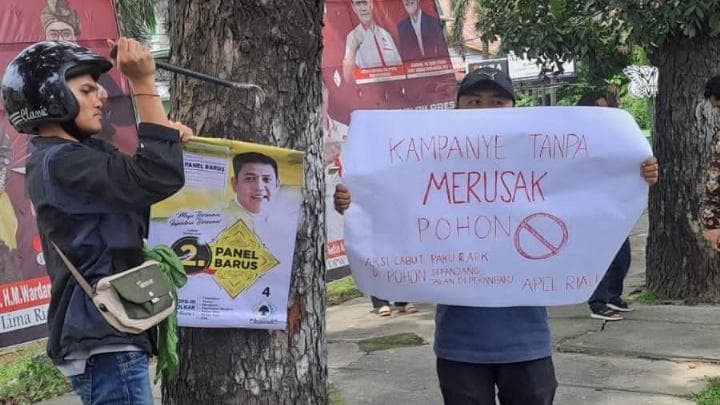 Para kandidat calon kepala daerah maupun legislatif wajib menyadari dan ikut menjaga lingkungan. (Koordinator APEL via Tempo)