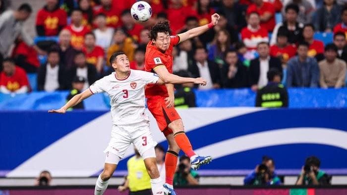 Timnas Indonesia kalah dari Tiongkok 1-2. (Getty Images/Liu Lu)