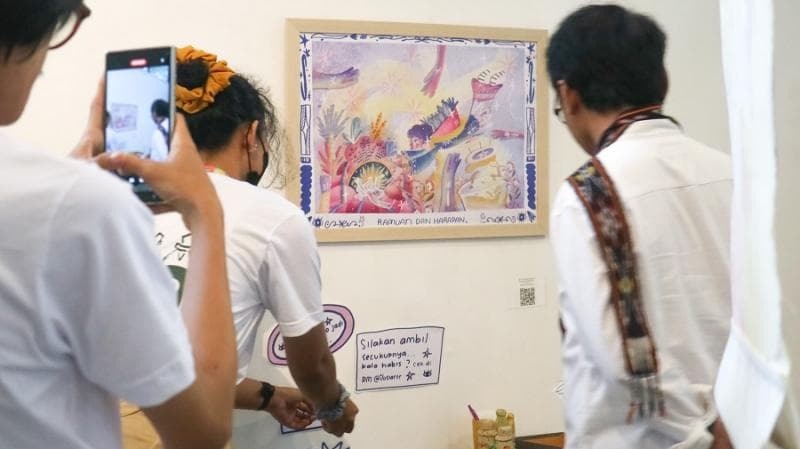 Karya seni yang ditampilkan di Jejamuan Art Project. (Sambang Jejamuan)