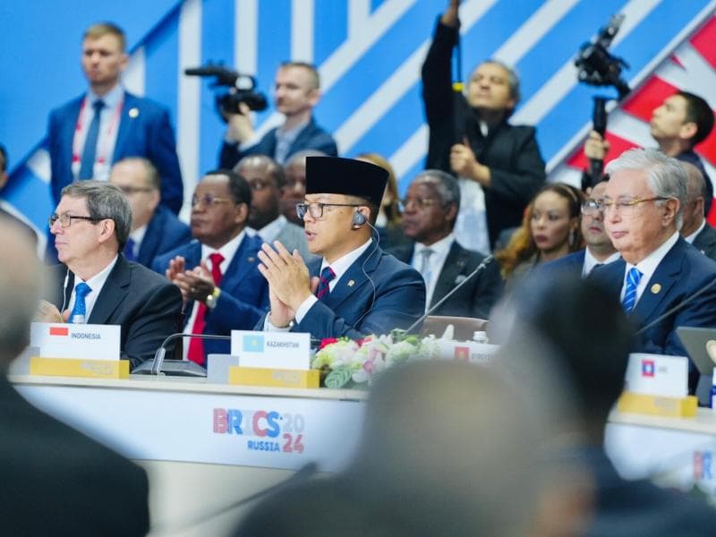 Menlu Sugiono jadi wakil Indonesia pada KTT BRICS Plus di Kazan, Rusia, pada Kamis (24/10/2024). (Kemenlu)