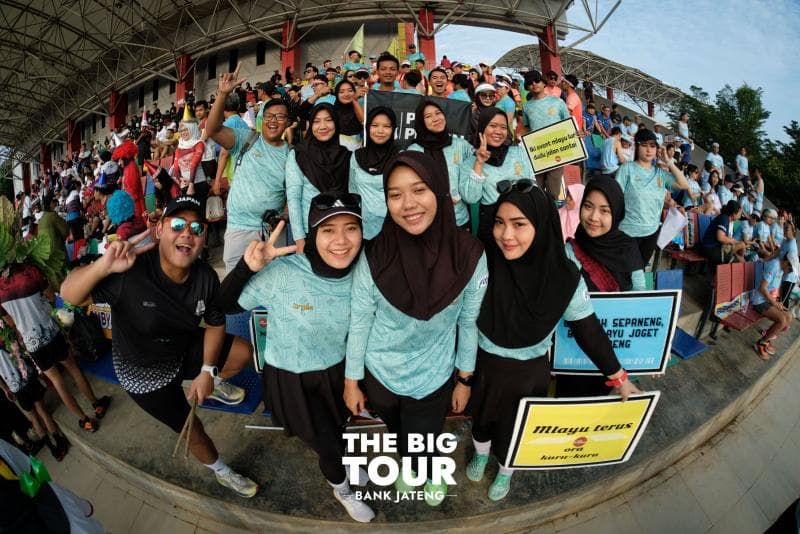 Antusiasme komunitas lari Pati Playon dalam mengikuti event The Big Tour di Semarang. (Dok Pati Playon)