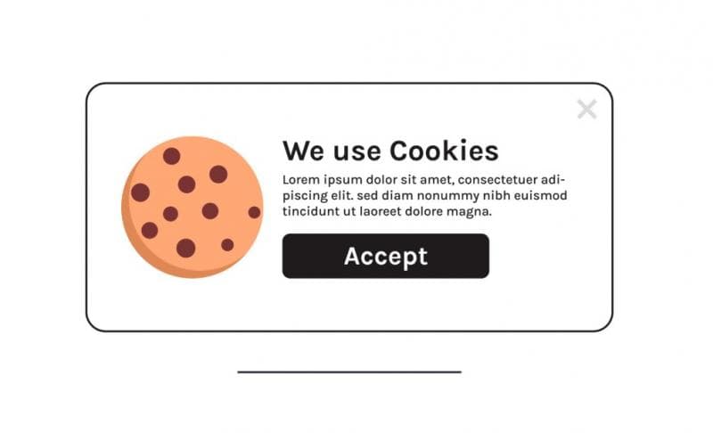 Ilustrasi: This Site Uses Cookies. (Vecteezy)