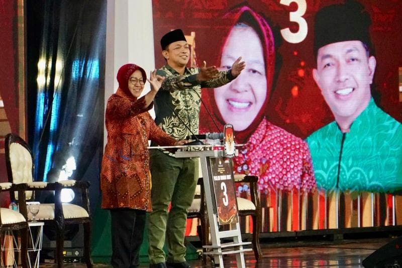 Pihak Tri Rismaharini-Zahrul Azhar Asumta&nbsp;menggugat hasil Pilgub Jawa Timur. (Humas PDIP)