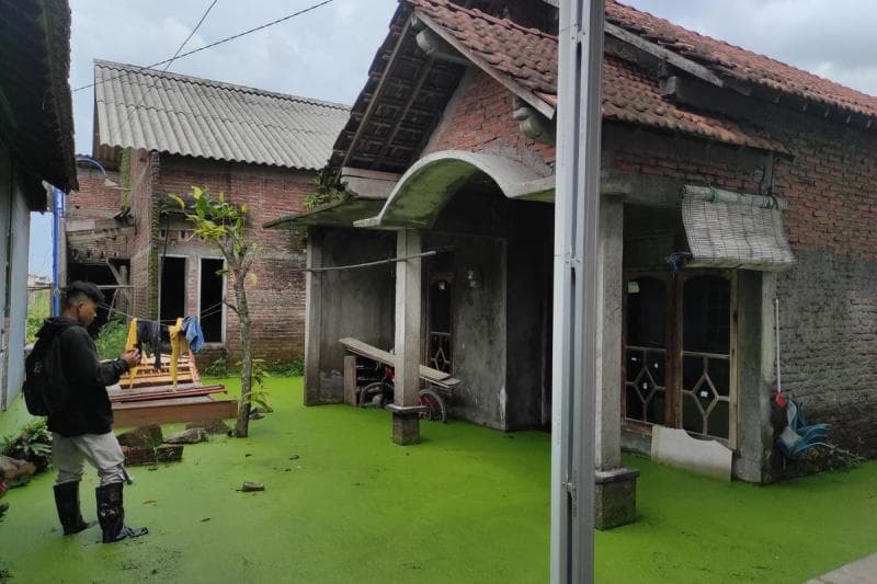 Banjir sudah dua pekan melanda Desa Batu di Demak. (Kompas/Nur Zaidi)